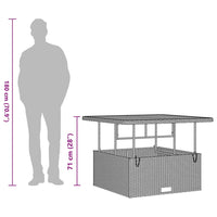 vidaXL Conjunto de Jantar para Jardim Preto vime PE