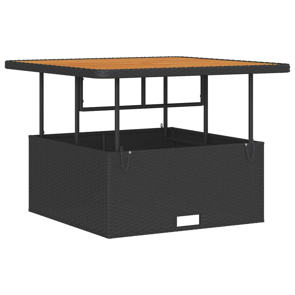 vidaXL Conjunto de Jantar para Jardim Preto vime PE