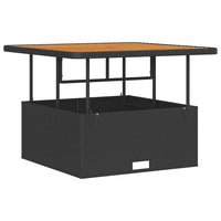 vidaXL Conjunto de Jantar para Jardim Preto vime PE
