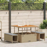 vidaXL Conjunto de Jantar para Jardim Preto vime PE