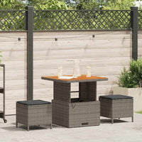 vidaXL Conjunto de Jantar para Jardim Preto vime PE