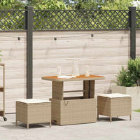 vidaXL Conjunto de Jantar para Jardim Preto vime PE