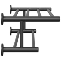 vidaXL Suporte de Toalha Preto 61 x 23 x 17 cm Aço inoxidável