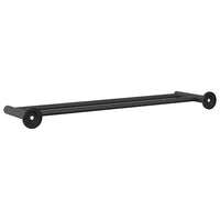 vidaXL Suporte de Toalha Preto 61 x 14,5 x 5 cm Aço inoxidável