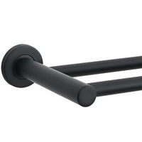 vidaXL Suporte de Toalha Preto 61 x 14,5 x 5 cm Aço inoxidável