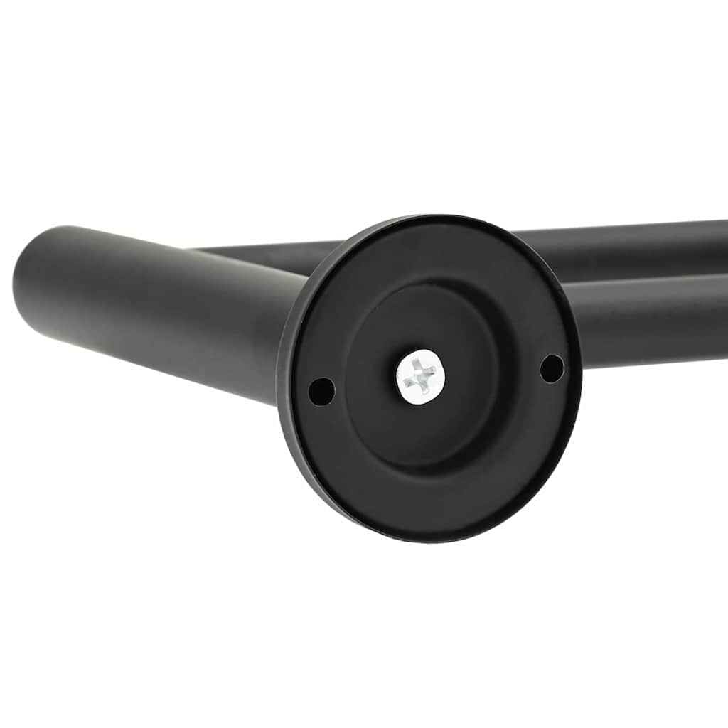 vidaXL Suporte de Toalha Preto 61 x 14,5 x 5 cm Aço inoxidável