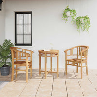 vidaXL Cadeira 2 pcs Castanho 63 x 58 x 89 cm Madeira de Teca Sólida