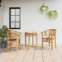 vidaXL Cadeira 2 pcs Castanho 63 x 58 x 89 cm Madeira de Teca Sólida