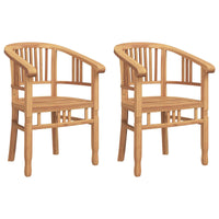 vidaXL Cadeira 2 pcs Castanho 63 x 58 x 89 cm Madeira de Teca Sólida