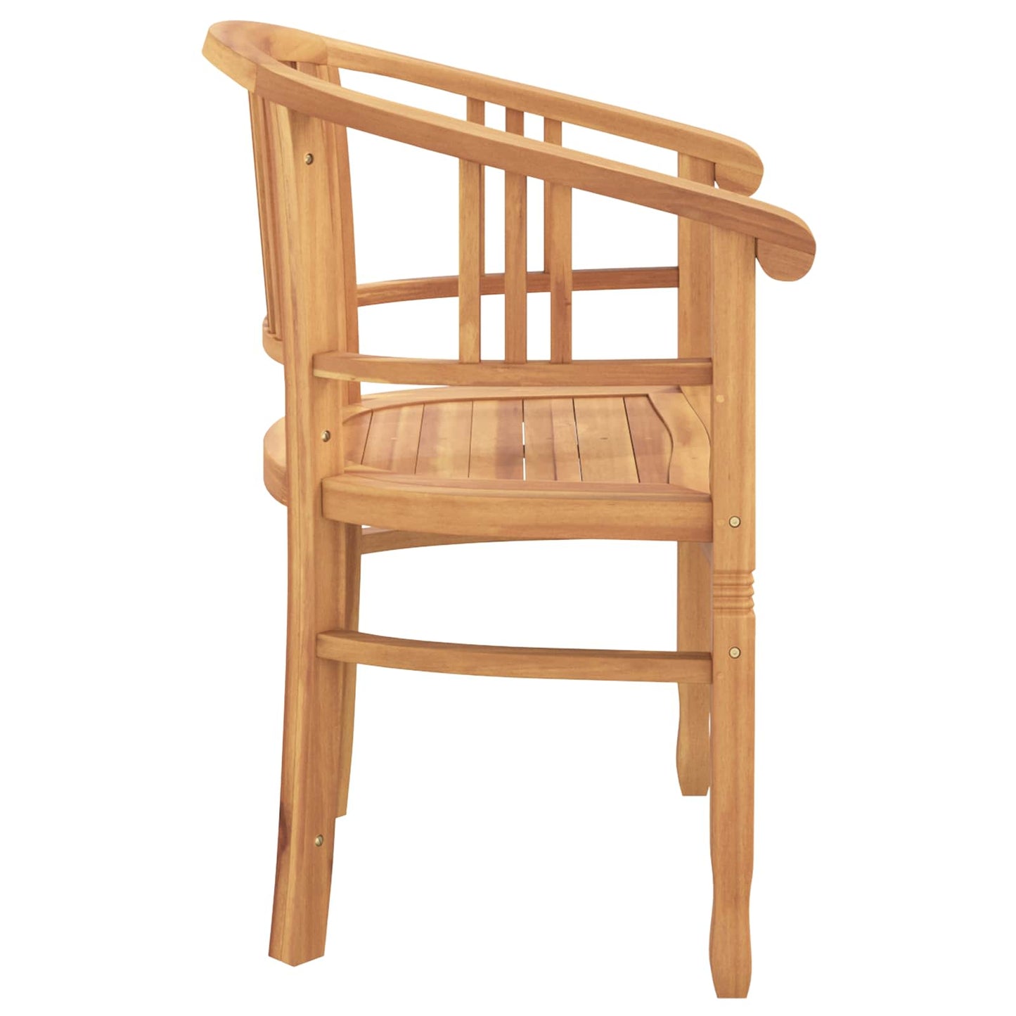 vidaXL Cadeira 2 pcs Castanho 63 x 58 x 89 cm Madeira de Teca Sólida
