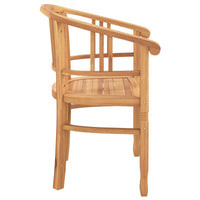 vidaXL Cadeira 2 pcs Castanho 63 x 58 x 89 cm Madeira de Teca Sólida
