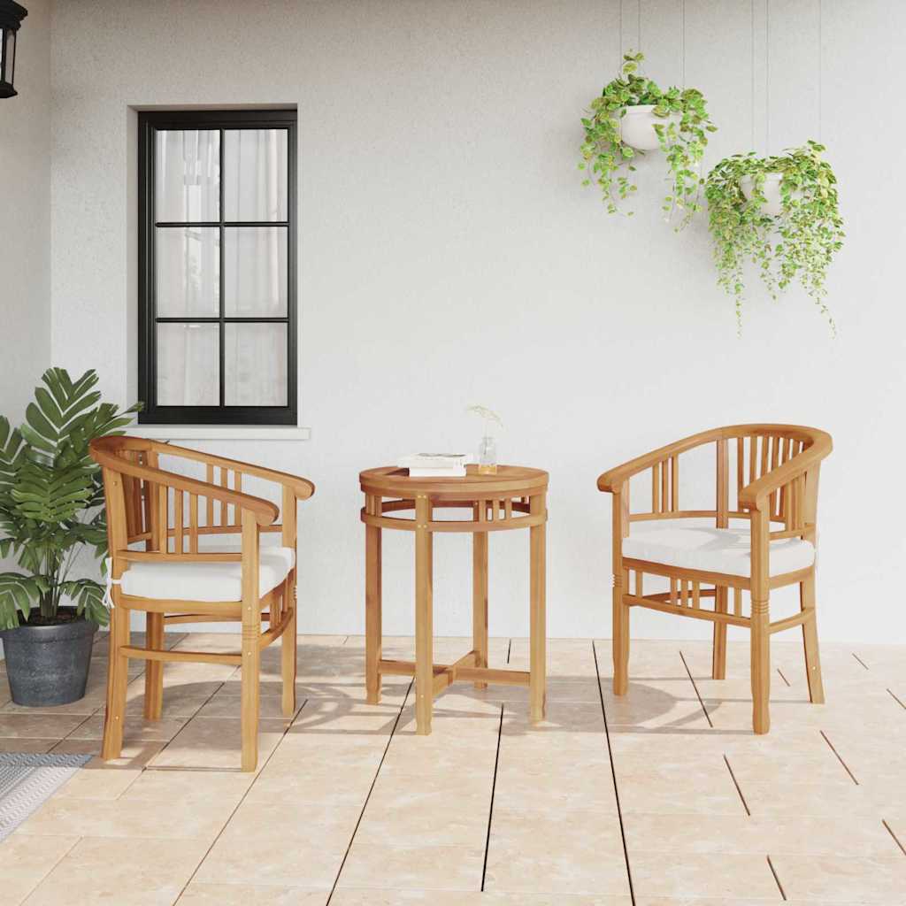 vidaXL Cadeira 2 pcs Castanho 63 x 58 x 89 cm Madeira de Teca Sólida