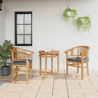 vidaXL Cadeira 2 pcs Castanho 63 x 58 x 89 cm Madeira de Teca Sólida