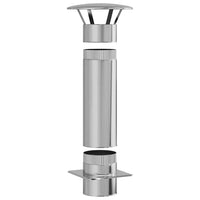 vidaXL Extensão de Chaminé Prateado 35 x 35 x 82 cm Aço inoxidável