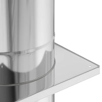 vidaXL Extensão de Chaminé Prateado 35 x 35 x 82 cm Aço inoxidável