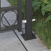 vidaXL Poste de Cerca com bloqueio Cinzeto 200 x 88 x 14 cm Aço
