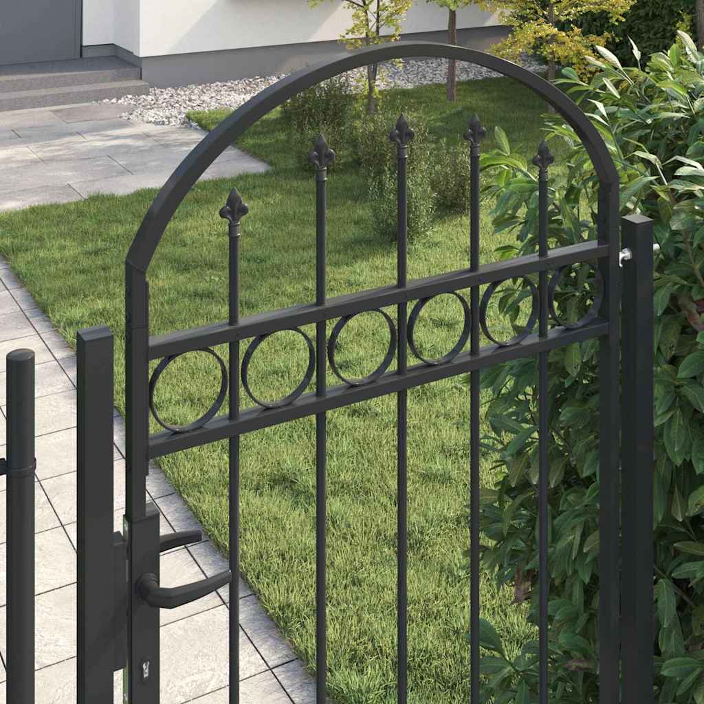 vidaXL Poste de Cerca com bloqueio Cinzeto 200 x 88 x 14 cm Aço