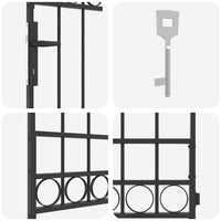 vidaXL Poste de Cerca com bloqueio Cinzeto 200 x 88 x 14 cm Aço