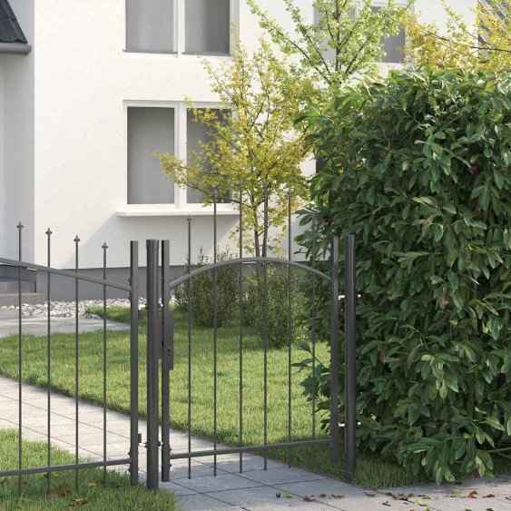 vidaXL Portão de jardim 1x1,5 m aço preto