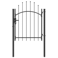 vidaXL Portão de jardim 1x1,5 m aço preto