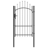 vidaXL Portão de jardim 1x1,5 m aço preto