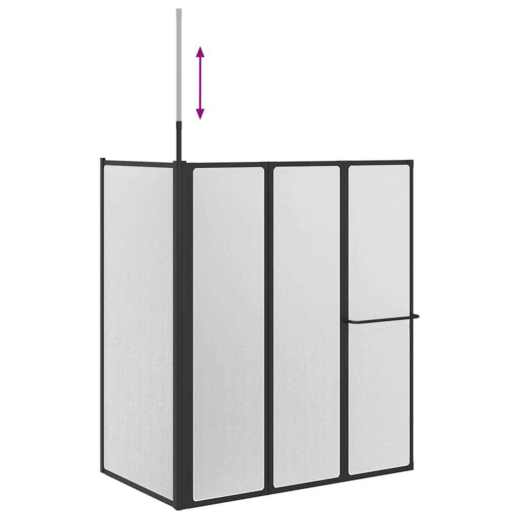 vidaXL Resguardo de duche Branco 120 x 70 x 137 cm Alumínio