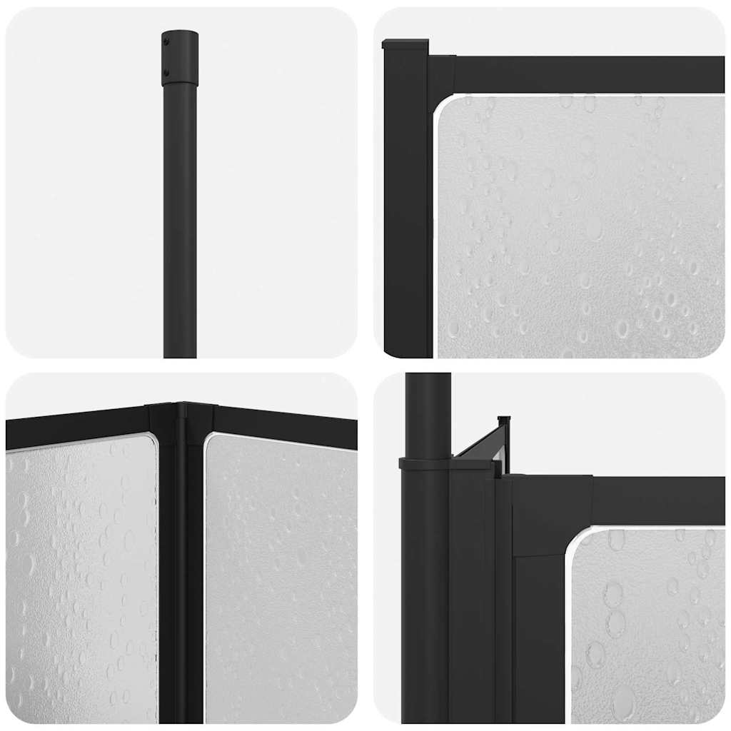 vidaXL Resguardo de duche Branco 120 x 70 x 137 cm Alumínio