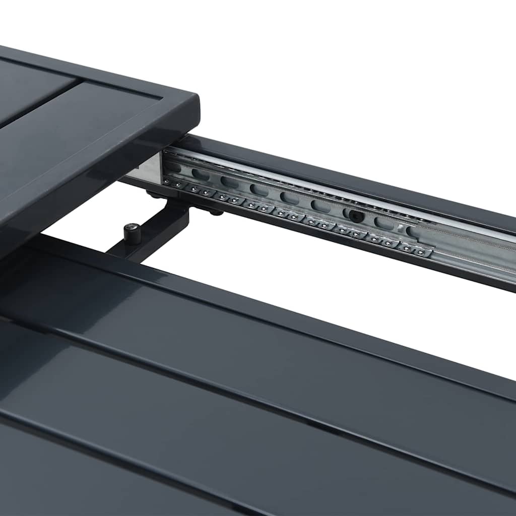 vidaXL Mesa de jardim Antracite 180 x 80 x 74 cm Aço revestido a pó