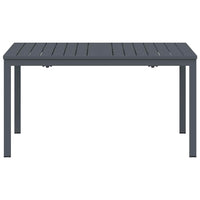 vidaXL Mesa de jardim Antracite 180 x 80 x 74 cm Aço revestido a pó