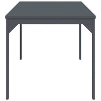 vidaXL Mesa de jardim Antracite 180 x 80 x 74 cm Aço revestido a pó