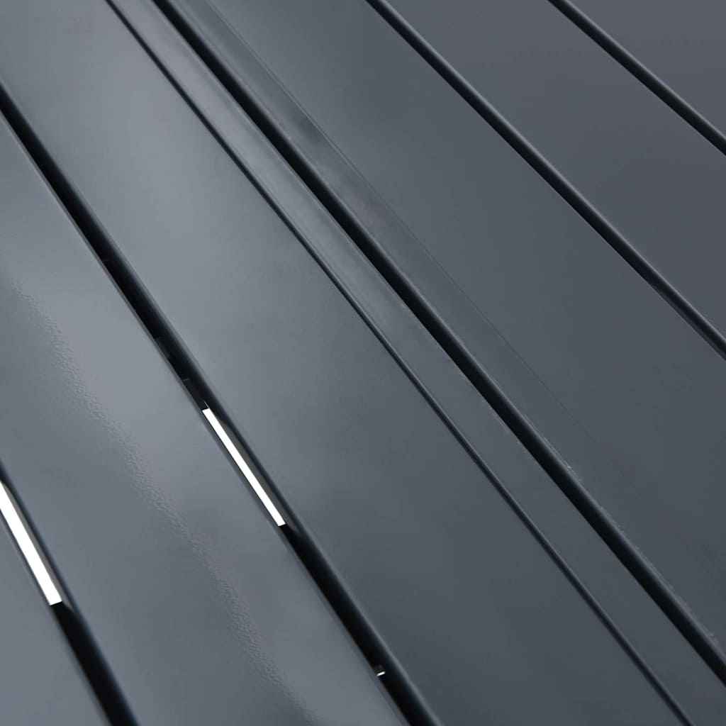 vidaXL Mesa de jardim Antracite 180 x 80 x 74 cm Aço revestido a pó