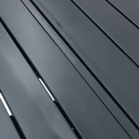 vidaXL Mesa de jardim Antracite 180 x 80 x 74 cm Aço revestido a pó