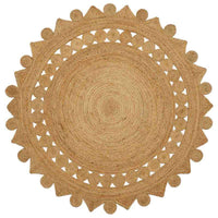 vidaXL Tapete artesanal em juta trançada 90 cm