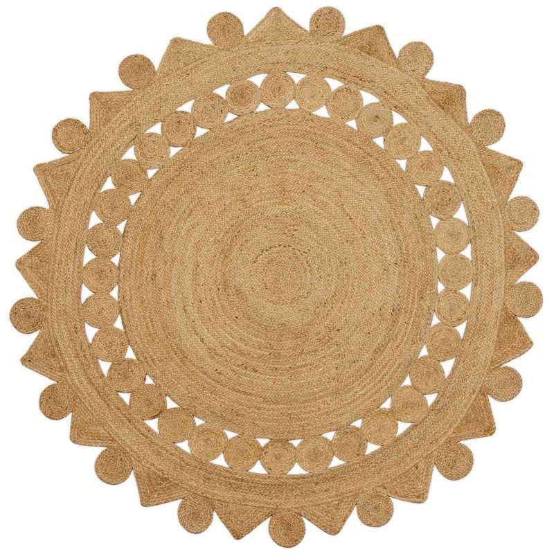 vidaXL Tapete artesanal em juta trançada 90 cm