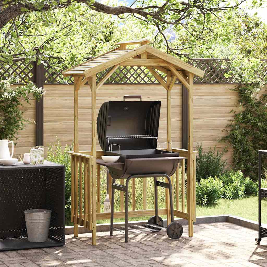 vidaXL Abrigo para churrasqueira Madeira de pinho impregnada