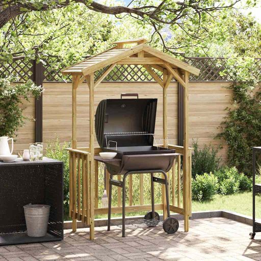 vidaXL Abrigo para churrasqueira Madeira de pinho impregnada