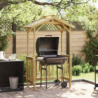 vidaXL Abrigo para churrasqueira Madeira de pinho impregnada