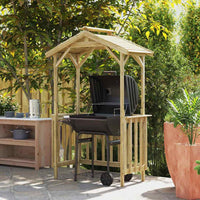 vidaXL Abrigo para churrasqueira Madeira de pinho impregnada