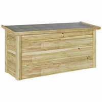 vidaXL Caixa de Armazenamento Natural 119 x 44,5 x 58 cm