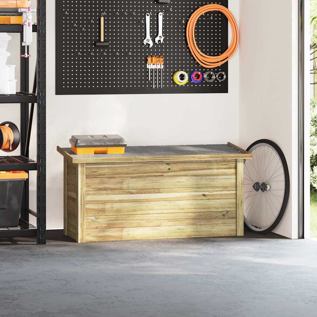 vidaXL Caixa de Armazenamento Natural 119 x 44,5 x 58 cm