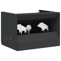 vidaXL Caixa para Armadilha de Balas Preto 29 x 22 x 20 cm Aço
