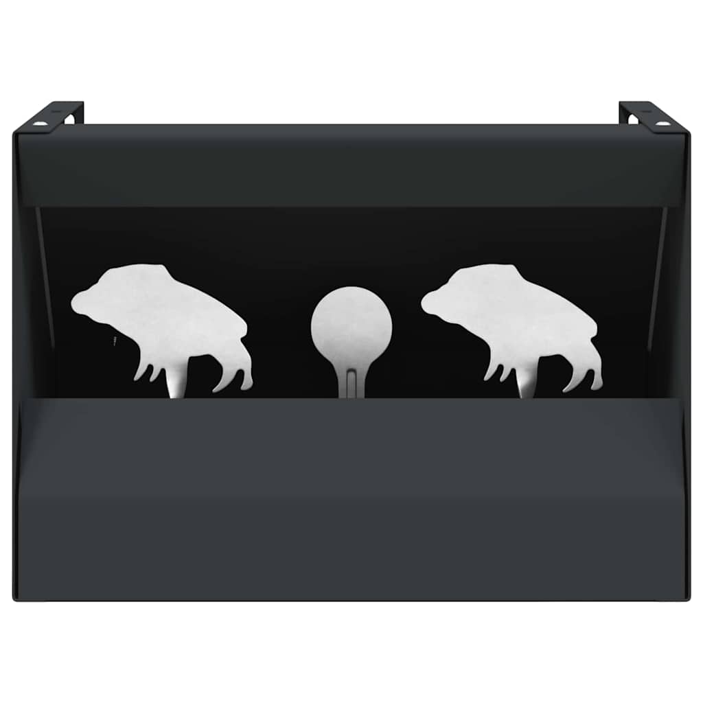 vidaXL Caixa para Armadilha de Balas Preto 29 x 22 x 20 cm Aço