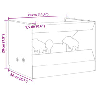 vidaXL Caixa para Armadilha de Balas Preto 29 x 22 x 20 cm Aço