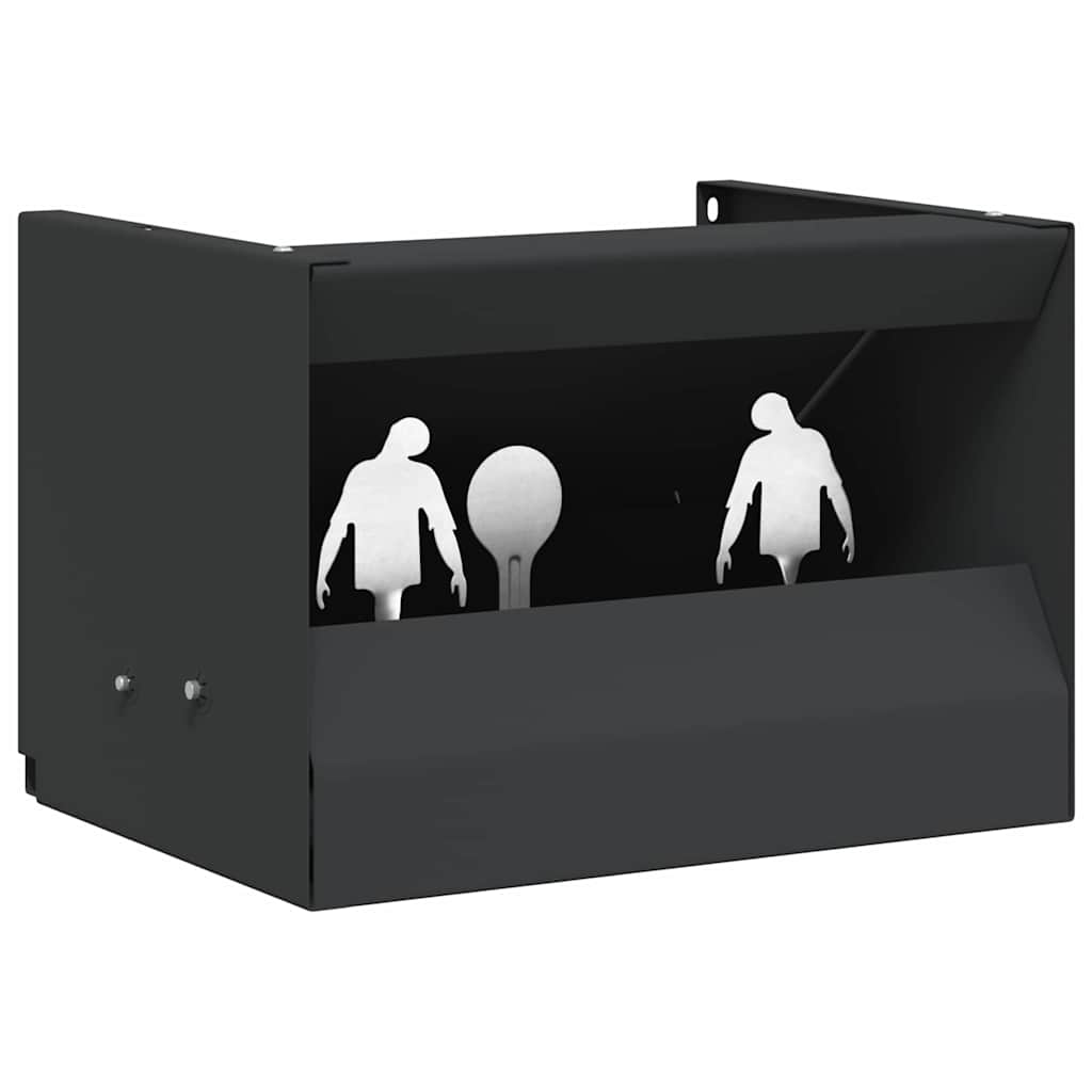 vidaXL Caixa para Armadilha de Balas Preto 29 x 22 x 20 cm Aço