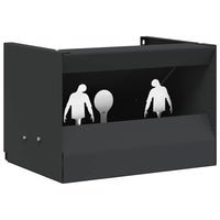 vidaXL Caixa para Armadilha de Balas Preto 29 x 22 x 20 cm Aço