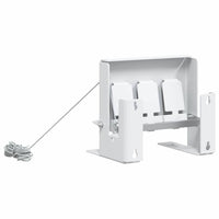 vidaXL Alvo Knockdown de Biathlon Branco 18 x 14,5 x 16 cm Aço