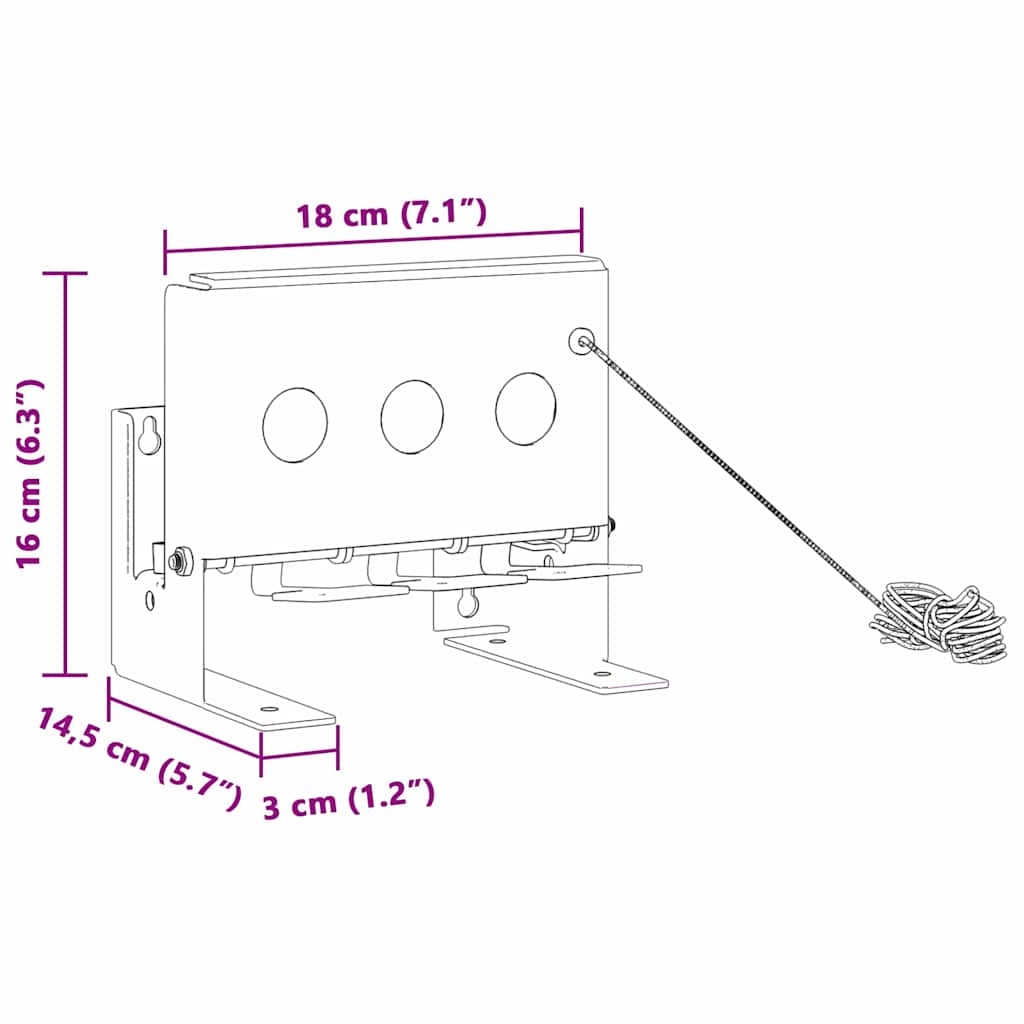 vidaXL Alvo Knockdown de Biathlon Branco 18 x 14,5 x 16 cm Aço