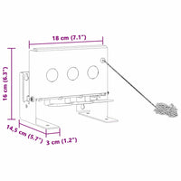 vidaXL Alvo Knockdown de Biathlon Branco 18 x 14,5 x 16 cm Aço