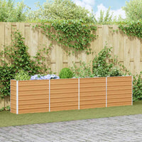 vidaXL Canteiro de jardim elevado Marrom Claro 100 x 100 x 77 cm