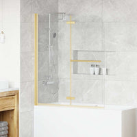 vidaXL Divisória de chuveiro dobrável 2 painéis ESG 120x140 cm